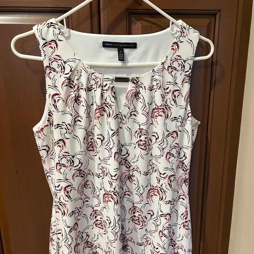 White House Black Market Abstract Pattern top